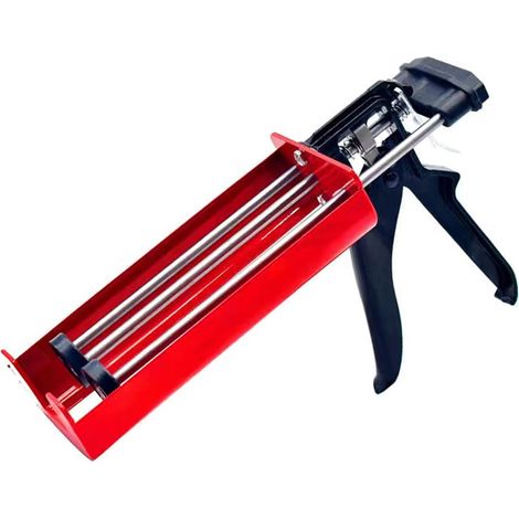 Pistolet à Mastic Double Piston - Pour Cartouches de 400 ml - Rapport de Mélange 1:1 - Usage Professionnel et Domestique - 1 Pièce