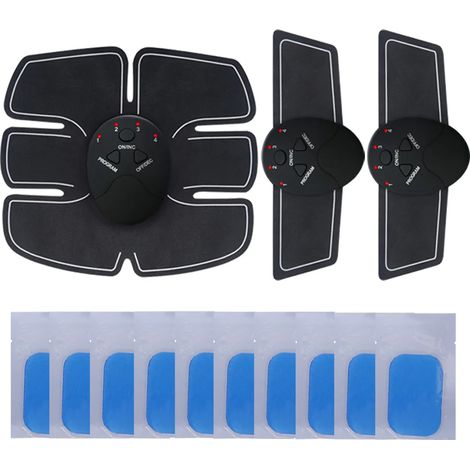 EMS-Bauchmuskeltrainer, kabelloser Muskelstimulator, Körpermuskelstimulator, Schlankheits-Massagegürtel für Gewichtsverlust und elektrische Fitness - AquaForge