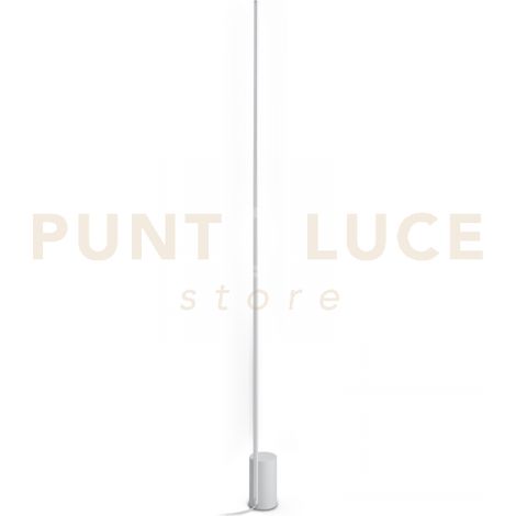 Ideal Lux Lampada da terra moderna Essence 1 luce LED integrato bianca metallo vetro
