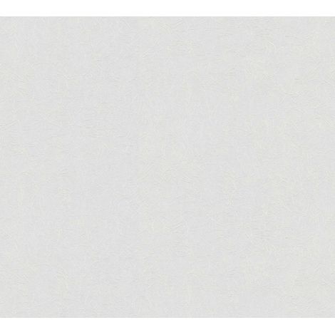 Papier peint intissé uni blanc 25 x 1,06 m Tapisserie texturée fibres Papier peint lavable et à peindre idéal pour chambre (1/4)