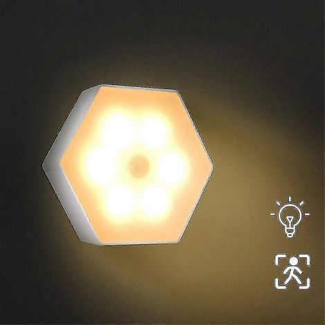 Veilleuse LED pour armoire, escalier, chambre d'enfant, lampe décorative avec détecteur de mouvement intelligent, lampe de chevet à piles