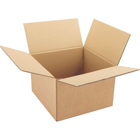 Caisse américaine kraft brun simple cannelure L 25 x l 25 x H 25 cm - Lot de 25