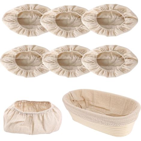 Ensemble de 6 paniers bannetons pour pain artisanal, en rotin naturel, pour le levain, la fermentation naturelle et la cuisson maison.-AquaForge (1/5)