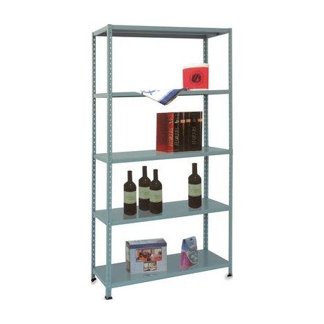 SCAFFALE KIT 5 RIPIANI ASTE INTERE PROMETAL - VERN GRIGIO CM 40X 80 H.CM 200- 1 kit
