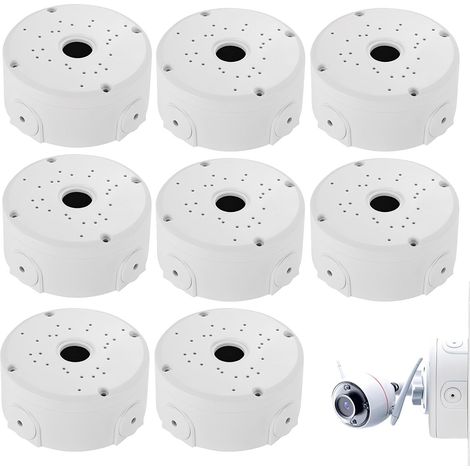 Lot de 8 boîtes de jonction étanches : boîte de jonction, boîte de jonction pour appareil photo, boîte de jonction universelle, boîte de montage de caméra de surveillance pour montage extérieur (1/5)