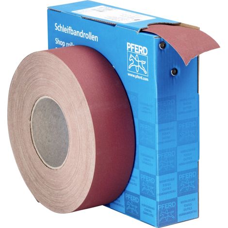 PFERD TOOLS Korund Schleifbandrolle Gewebe SBR Breite 50mmxLänge 50m A320 für universelle Anwendung (1/4)