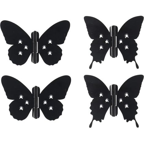 Set Assortito 2 Cerniere a Farfalla 10.5x0.6x9.2cm Colore Nero