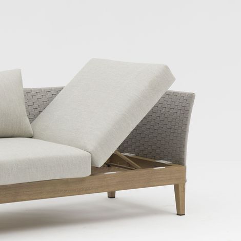 ZORA - salotto con struttura in alluminio effetto legno (1/5)