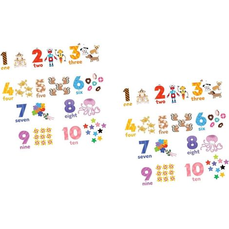 2 Ensembles Autocollants Muraux Décoratifs pour Garçon Fille de Stickers Cartoons pour Chambre Adhésifs Amovibles et Étanches Décoration Colorée et pour Garçon Fille (1/5)