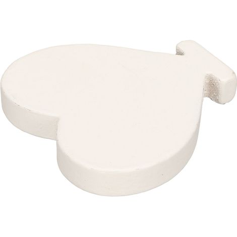 5 Pièces Centre de Table Coeur Blanc en Bois Plat Fond Simple Délicat pour Mariage Fête Déco