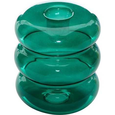 Portacandele in vetro pool 9x9x10,5cm viola - Atmosphera créateur d'intérieur (1/5)