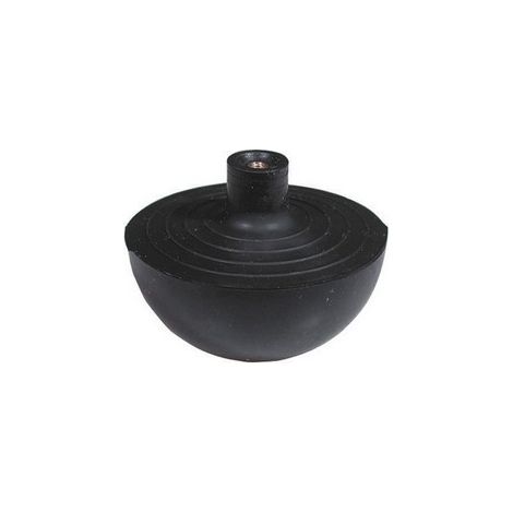 SFERA IN GOMMA CON NOTTOLINO IN OTTONE INCORPORATO Misura: Diam. Est. mm. 69,5 - CONF
