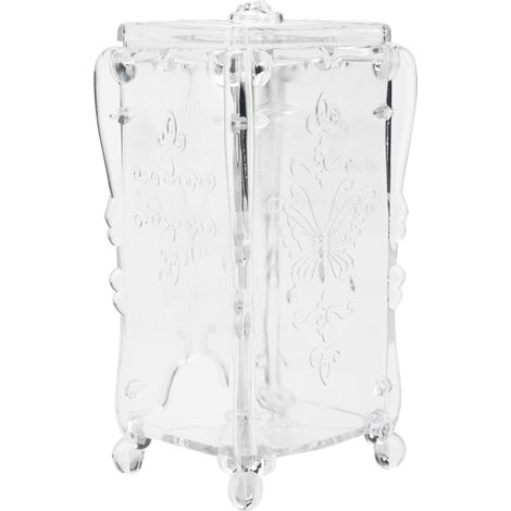 Boîte de rangement transparente pour cotons de maquillage, lingettes pour nail art et outils de maquillage (1/5)