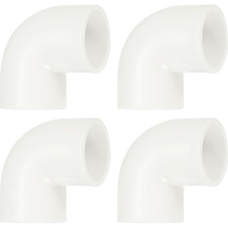 1/2" Coude À 90 Degrés, 4 Pcs Raccordements De Tuyau PVC 2 Voies Coude Angle Droit Adaptateur De Sortie Latérale Raccordement PVC Connecteurs Pour Bricolage Meubles, Blanc