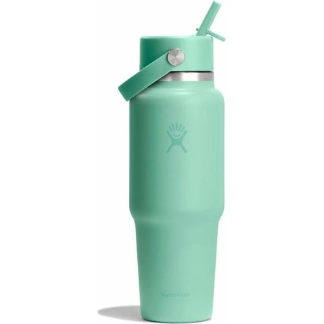 Botella térmica Hydro Flask Wide Flex Straw de 946 ml, color verde, WT32CFS344 (1/3)