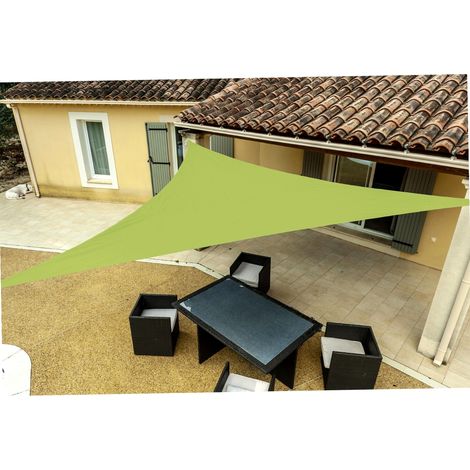 Werka Pro – Voile d'ombrage triangulaire 3,6 x 3,6 m – Polyéthylène tressé hydrofuge – Protection UV – Côtés courbés et angles renforcés