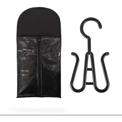 6 Pièces sacs de rangement pour perruques,Sac d'extensions de cheveux Sacs de Perruque à Suspendre Pour conserver les perruques(6029cm、black) (1/5)