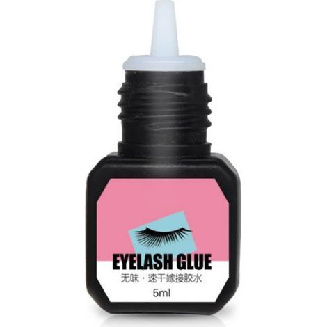 Wimpernkleber. Weicher, schnelltrocknender, sehr haltbarer, umweltfreundlicher, sicherer und hygienischer Kleber für künstliche Wimpernverlängerungen für Frauen. (1/5)