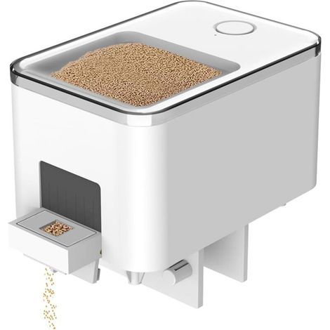 Aquarium Distributeur Automatique pour Poisson, 100ml Réglable Contrôle des Applications WiFi, Double Protection Antiblocage, Contrôle Précis, Minuterie d'alimentation pour Poissons