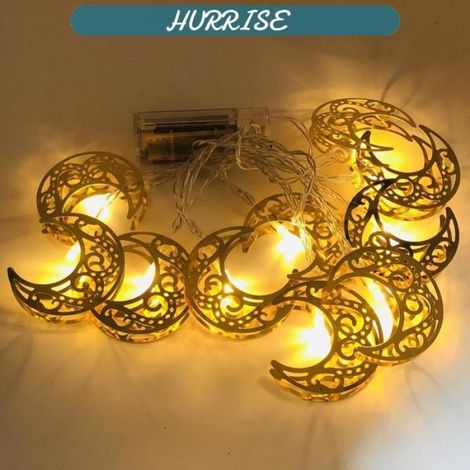 Sonew Guirlande lumineuse pour Ramadan Eid Guirlande lumineuse LED à piles pour Ramadan Eid, lampe étoile de luminaire (1/5)