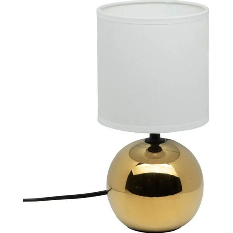 Lampe à Poser Céramique "Boule" 25cm Or (1/3)
