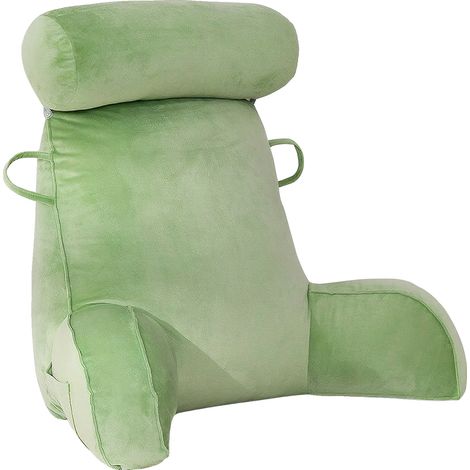 Cuscino da lettura, design a U, fodera sfoderabile e lavabile, verde, 75x40x50cm-e (1/2)