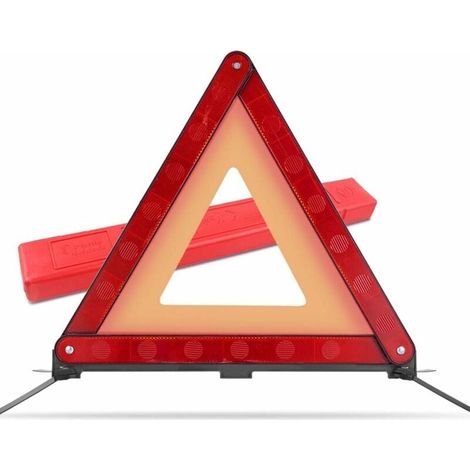 Triangles de signalisation pour auto, Panneau de Stationnement Sécurisé Triangle Plaque d'Avertissement Réfléchissant Kit Auto Sécurite avec pour Véhicules à Moteur Triangle de Sécurité Rouge(43cm) (1/5)