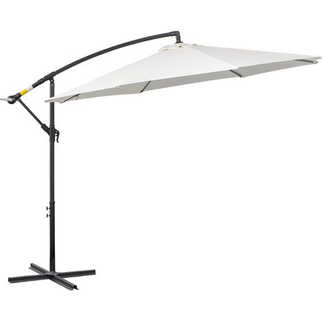 Parasol à manivelle 3x3x2,5m acier polyester résistant intempéries