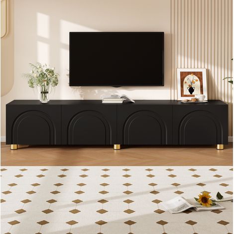 Mueble TV con 4 puertas y almacenaje MDF 180 cm OKMYHOME (1/5)