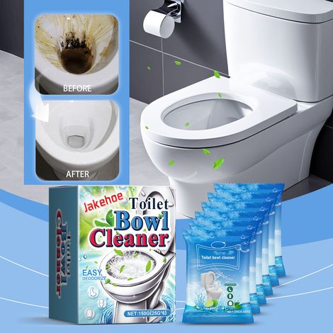 Foam Toilet Cleaner Powder for Household Toilet Stain Removal, Stubborn Stain and Scale Cleaning Powder -- 150g (25g6pcs) (1/5)