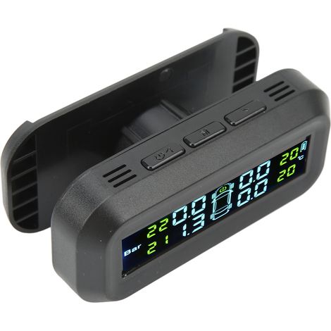 Système de surveillance de pression des pneus sans fil solaire écran LCD alarme sonore forte pour camionnettes camping-cars poids lourds (1/5)
