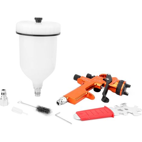 Pistolet de peinture professionnel 600ml, réservoir par gravité, buse 1.3mm pour voiture (1/5)