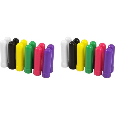 24 Pièces Tout Nouveau Bâton D'Inhalateur Nasal Blanc D'AromathéRapie D' D'AromathéRapie Portable (1/5)