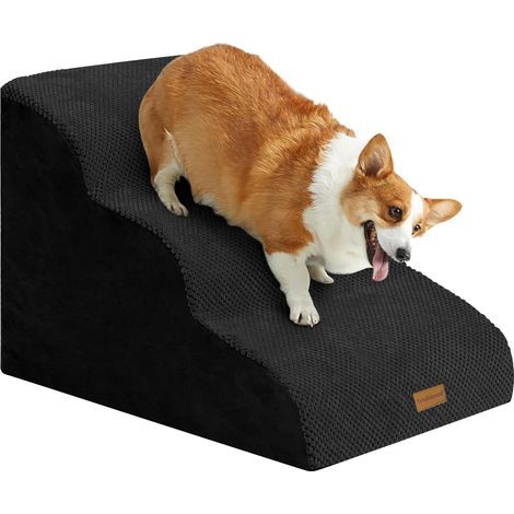 dreistufige Hundetreppe, 40 cm hochdichter Schaumstoff, waschbarer Bezug, rutschfester Boden, Wohn-/Schlafzimmer (1/5)