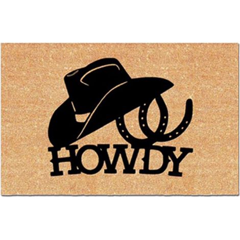Begine Clearance Howdy Denim Fußmatte G, Fußmatte Willkommensmatte für die Haustür, rutschfeste Matte, Innendekoration, Badezimmermatte, Eingangsteppich, 1x Fußmatte (1/5)