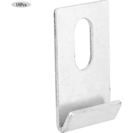 10 attaches de fixation métalliques argentées pour serre, kit de 10 clips de base en métal argenté (1/5)
