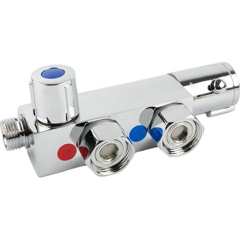 Mitigeur de douche thermostatique en laiton 1,27 cm encastré (1/5)