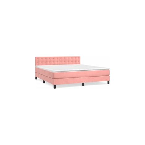 Sommier à lattes de lit avec matelas Rose 160x200 Velours (1/5)