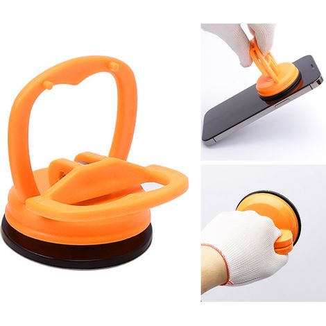 Ventouse à vide mono ventouse ABS caoutchouc pour réparation auto, arracheur de bosses, portance lourde, orange (1/5)