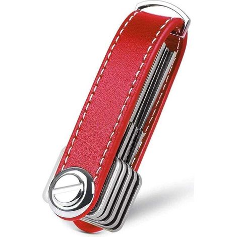 Porte-clés en Cuir Porte-clés Homme détachable Porte-clés Porte-clés Intelligent de Poche. boîte-Cadeau stylée (Peut accueillir 10 à 12 clés Multiples) (1/4)