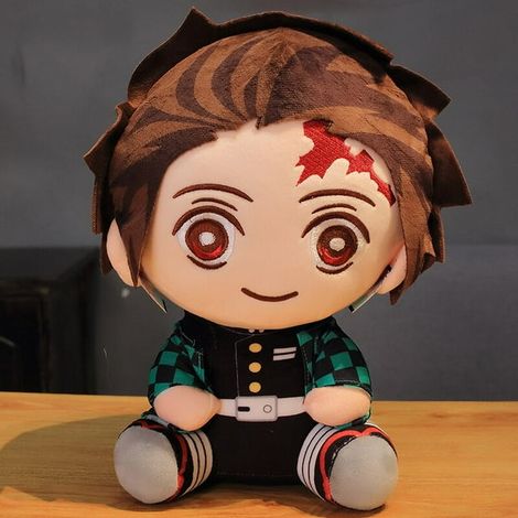 Adorables peluches Demon Slayer (anime) - Kamado Tanjirou, Agatsuma Zenitsu, Kamado Nezuko - Peluches mignonnes - Coussin - Jolis cadeaux (1/4)