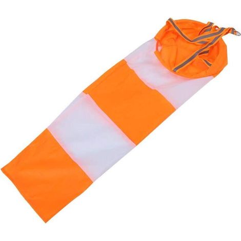 Rouge et Blanc Fluorescent Étanche Épaississement Nylon Sac À Chaussettes Mesure De La Direction du Vent-pour La Météorologie de Ferme Et Parc D'aéroport(0.8m) (1/5)