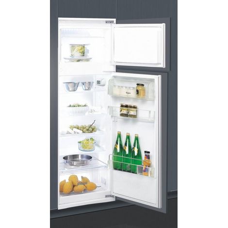 Whirlpool – Réfrigérateur intégrable 2 portes blanc – Capacité 239 L – Congélateur 48 L – Classe E – 35 dB – Design moderne pour cuisine (1/8)