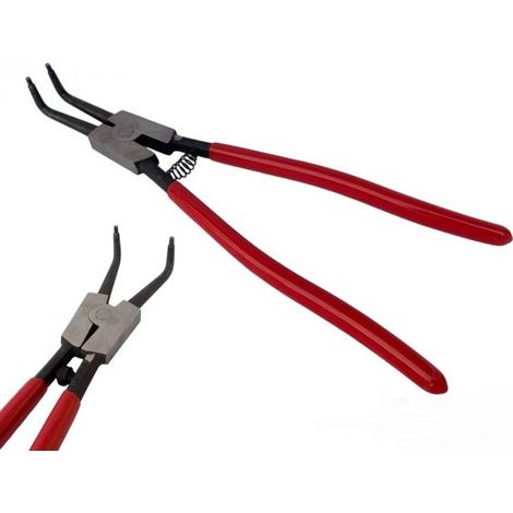 Pinza Extra Lunga 310mm a Becco Curvo per Seeger Anelli Elastici Esterni (1/5)