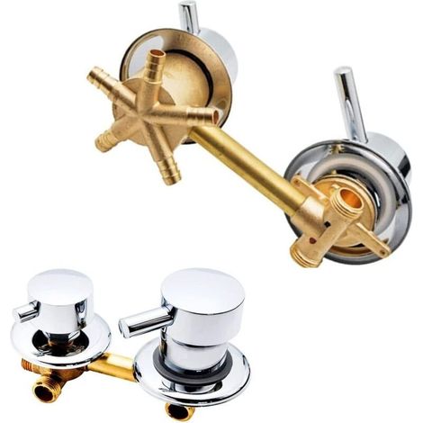Polierter Messing-Duscharmatur – 5-Wege-Wasserauslass – Achsabstand 10 cm/12,5 cm – Keramikkartusche für dauerhafte Abdichtung (1/5)