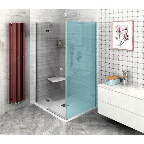 Polysan Fortis Line - Porte de douche 80 cm, à gauche, chrome/verre transparent FL1080L