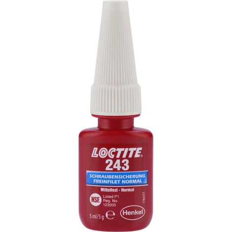 Frein Filet Moyen Usage Général Loctite 243 Flacon 5mL