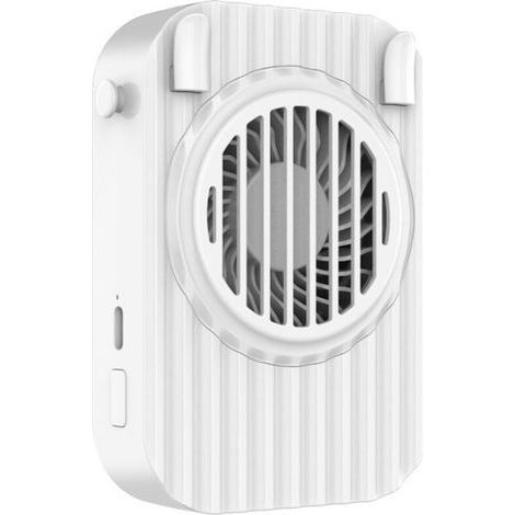 Ventilateur de cou portable avec longue autonomie, petit ventilateur de poche USB, adapté à une utilisation en extérieur (blanc). (1/5)