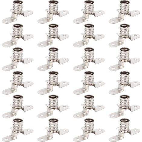 E10 Douille Ampoule 24 Pièces Douilles E10 pour Lampe de Signalisation Douille E10 avec Cosses à Souder,Vissez le Petit Porte-Ampoule pour Expériences Circuits Electriques Tests (1/5)