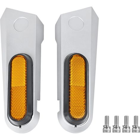 Accessoires pour trottinette électrique : caches latéraux décoratifs pour fourche arrière MI5 PRO - Blanc et jaune - Ensemble de 2 pièces (avant et arrière) (1/5)